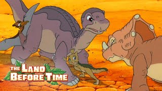 Littlefoots and Ceras Guardians Fight  The Land Before Time V The Mysterious Island [upl. by Oalsinatse]