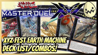 YuGiOh Master Duel XYZ Fest Earth Machines Deck ListCombos [upl. by Portwine]