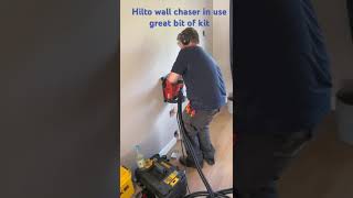 Hilti wall chaser in action vacuum is in use to minimise dust [upl. by Korwun]