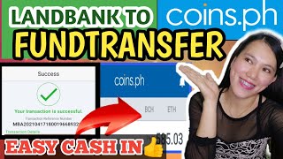 HOW TO TRANSFER MONEY FROM LANDBANK TO COINSPH CASHIN  EASY NO SERVICE FEE Full Tutorial [upl. by Gautea]