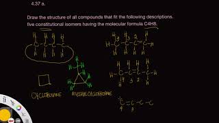 Draw C4H8 constitutional isomers Smith 437a [upl. by Allevon]