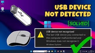 How To Fix USB Device Not Recognized in Windows 1110 2024 UPDATEDSolve USB Device Not Showing Up [upl. by Yelnats2]