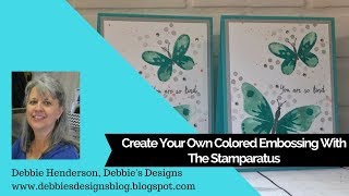 Stamparatus Stamping amp Creating Your Own Colored Embossing [upl. by Martine]