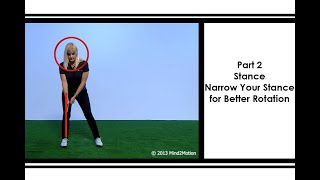 Part 2 Stance  Narrow your stance for Better Rotation [upl. by Berni211]