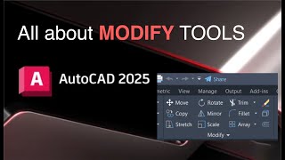 All About AutoCAD Modify Tools [upl. by Barby]