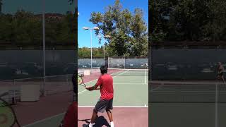 Bro backhand SLAPS tennis shorts [upl. by Comyns]