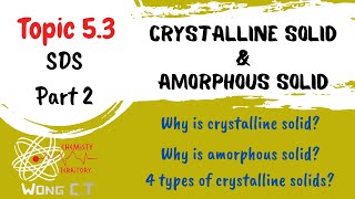 Crystalline Solids  Amorphous Solids  SDS SK015 Topic 53 Part 2 [upl. by Eleets731]