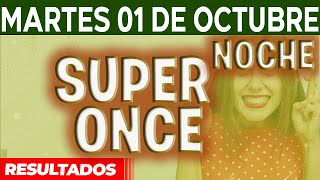 Resultado del sorteo Super Once 17PM 21PM del Martes 1 de Octubre del 2024 [upl. by Yedorb865]