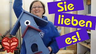 DIYVogelhaus Ein Projekt das Vögel LIEBEN werden Inkl Futterhaus und gratis Bauanleitung [upl. by Yardna7]