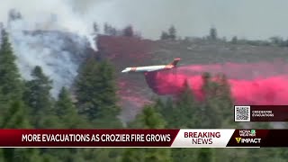 Crozier Fire  Evacuations expand  7 am updates on August 8 2024 [upl. by Latt]