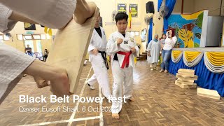 Qayser Eusoff Shah Black belt power test 6 Oct 2024 [upl. by Beret]