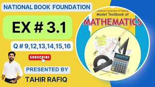 Ex 31  11th Class Math  NBF  National Book Foundation  2024 [upl. by Dehsar452]