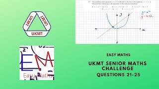 UKMT Senior Maths Challenge 2017 Questions 2125 [upl. by Hofmann]