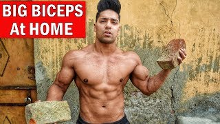 5 min Home Biceps Workout No Gym Muscle Building  Rohit Khatri Fitness [upl. by Rieth641]