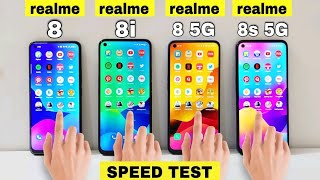 realme 8 vs realme 8i vs realme 8 5G vs realme 8s 5G Speed Test amp Comparison [upl. by Alam]