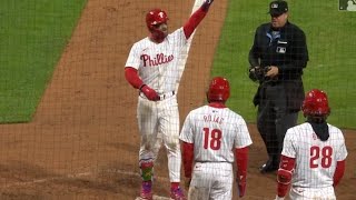 Bryce Harper’s 3 Home Run game vs Reds 422024 [upl. by Aoht]