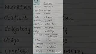 quotANTONYMSquotpart30englishvoca vocabulorySTUDENTS GUIDEReducationcoachingtrendingviralshorts [upl. by Mariandi]