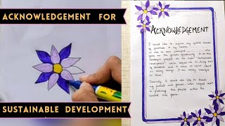 How to make acknowledgement page for school project [upl. by Asilegna53]