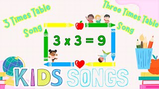 The 3 Times Table Song Multiplying by 3  Silly School Songs [upl. by Hettie]