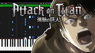 Red Swan  Attack on Titan Season 3 OP1synthesia piano tutorial [upl. by Soloman]