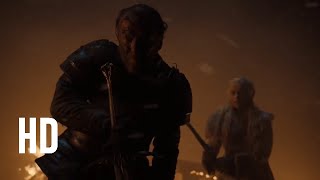 Jorah Mormont dies protecting Daenerys  GoT S08E03 [upl. by Aisile901]