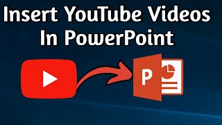 How to Insert and Embed YouTube Videos in PowerPoint Presentation Slides  Microsoft Powerpoint [upl. by Hahnke]