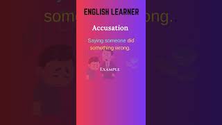 English Word  Accusation  Meaning With An Example englishwords english accusation [upl. by Alisa]