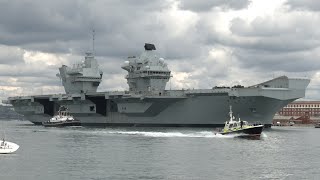 Another aircraft carrier sets off HMS Prince of Wales police boats and tugs ⚓️ [upl. by Ikceb]