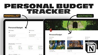 Build a Personal Budget Tracker in Notion  Tutorial Free Aesthetic Template Included [upl. by Clywd720]