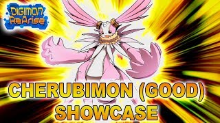 DIGIVOLVING CHERUBIMON MEGA CHERUBIMON CALM TEAM SHOWCASE  Digimon Rearise [upl. by Yeltnerb]