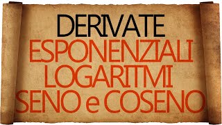 Derivate delle funzioni elementari  seno  coseno esponenziale e logaritmo [upl. by Abigail]