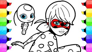 Miraculous Ladybug Coloring Pages Mermaid  How to Draw and Color Ladybug Sereia Mermaid Cat Noir [upl. by Isteb]