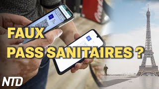 Faux pass sanitaires circulent en France  RU  inquiétudes de l’application de traçage du virus [upl. by Enerol]