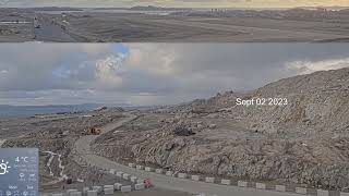 Nuuk Airport Recap of September 2023 construction timelapse amp blasting 2023 10 01 [upl. by Stefano257]