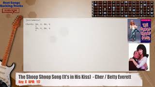 🎸 The Shoop Shoop Song Its in His Kiss  Cher  Betty Everett Guitar Backing Track [upl. by Rayna]