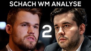 CARLSEN auf Krawall gebürstet  Analyse Partie 2 Schach WM 2021  Carlsen vs Nepo [upl. by Fredel]