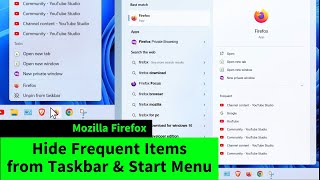 Hide Mozilla Firefox Frequent Sites on the Taskbar amp Start Menu in Windows 10  11 Privacy Tips [upl. by Bik773]