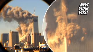 Unseen 911 video found in a closet shows moment when World Trade Center collapsed [upl. by Aisha]