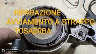 riparazione avviamento a strappo tosaerba rasaerba [upl. by Savadove]