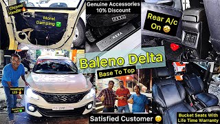 2023 Baleno Delta Modified With Genuine Accessories amp Rear Ac 🔥 Baleno Modification [upl. by Hyland]