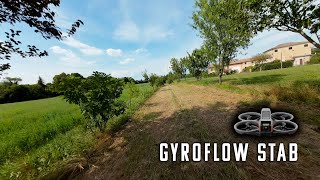 DJI AVATA 2 with Gyroflow after IMU Gimbal and Compass calibration [upl. by Marozas]