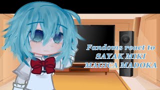 fandoms react to sayaka miki  madoka magica  gcrv [upl. by Naaitsirhc95]