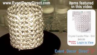 Event Decor Direct TV  Elegant 7quot Crystal Pillar Candle Holder for Weddings amp Events [upl. by Wit]