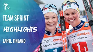 RibomSundling cruise to Team Sprint win in Finland  Lahti  FIS Cross Country [upl. by Nyrrek683]