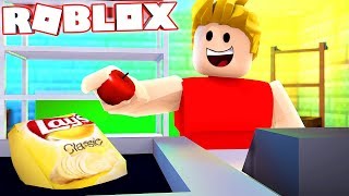 TRABALHANDO EM UM SUPERMERCADO no ROBLOX [upl. by Twum]