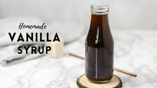 Homemade Vanilla Syrup For Coffee  How to make coffee syrup [upl. by Kenleigh]