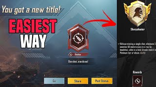 Easy Way To Complete SharpShooter  Deadeye Title Achievement In Pubg Bgmi [upl. by Natica154]