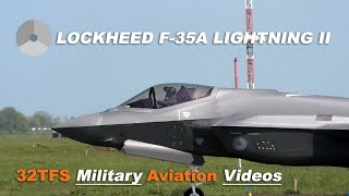 4K F35A LIGHTNING II Netherlands AF F010 at Leeuwarden AB EHLW [upl. by Llevad]