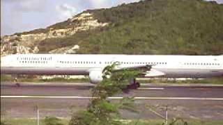 Continental B757300 Takeoff from Antigua [upl. by Aiceled]