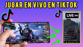 Como hacer Live quoten vivoquotJugando en TIKTOK Transmitir pantalla en directo [upl. by Shanie]